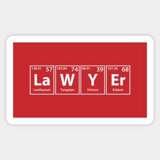 Lawyer (La-W-Y-Er) Periodic Elements Spelling Sticker